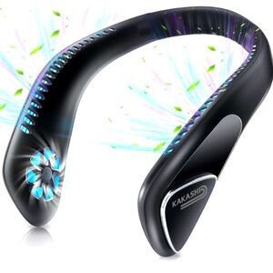 Kakashi 6000mAh Portable Neck Fan Rechargeable, Bladeless Operated Wearable New